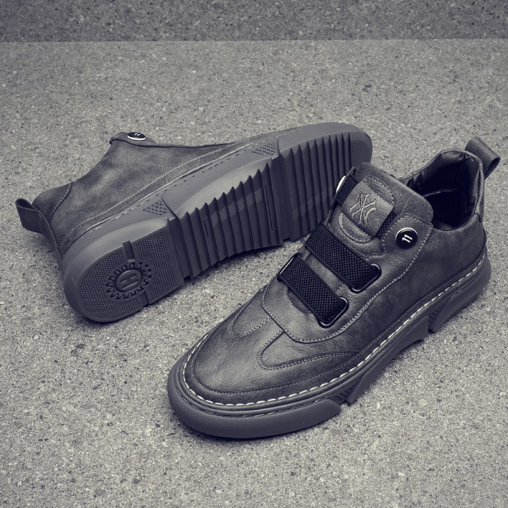 Red Men's High Top Trendy Shoes