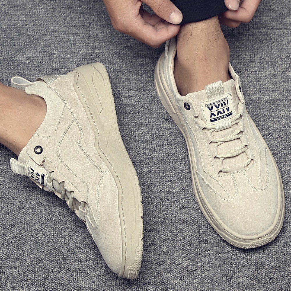 Men's Autumn New Martin Shoes Trend Tooling Shoes Low-Top Casual Leather Sneakers